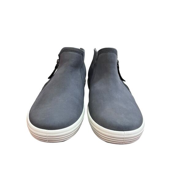 ECCO Women's Soft Nubuck Low Zip Sneaker Booties US Sz 8.5 Gray NWOB - Picture 8 of 13
